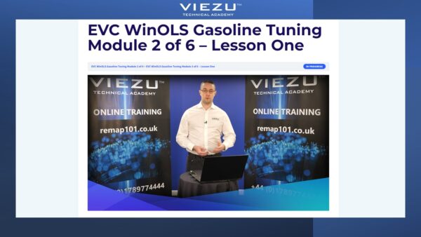 Capacitación en línea de ajuste de gasolina EVC WinOLS Módulo 2 de 6