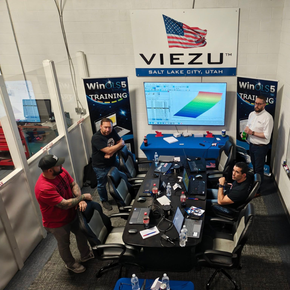 Classroom ECU tuning training at Viezu USA Salt Lake City Utah group discussion with trainer