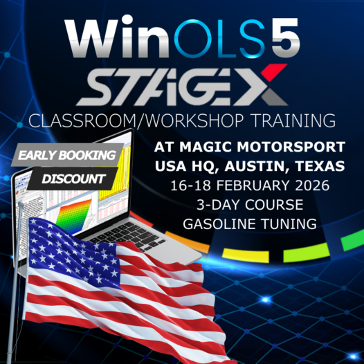 WinOLS Magic Stage X gasoline tuning training in Austin Texas February 2026