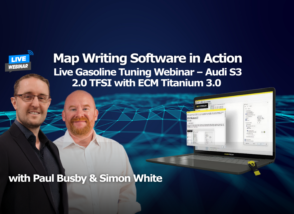Webinar: Alientech ECM Titanium – Gasoline tuning – Map Writing Software in Action