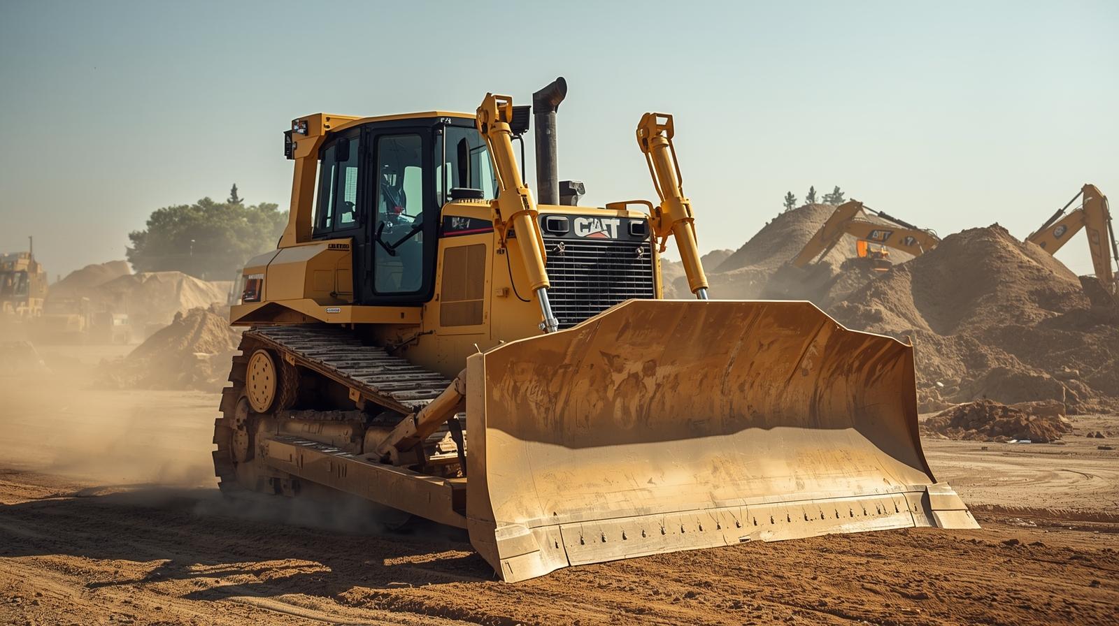 Bulldozer earthmover large heavy diesel